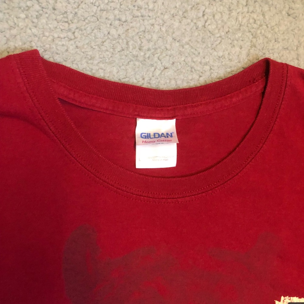 Vtg 00s Blackwater Falls West Virginia Bear T-Shirt Red Mens Large Black Bear WV - Picture 5 of 7